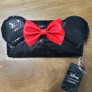 Disney Loungefly Minnie Bow Sequin Wallet